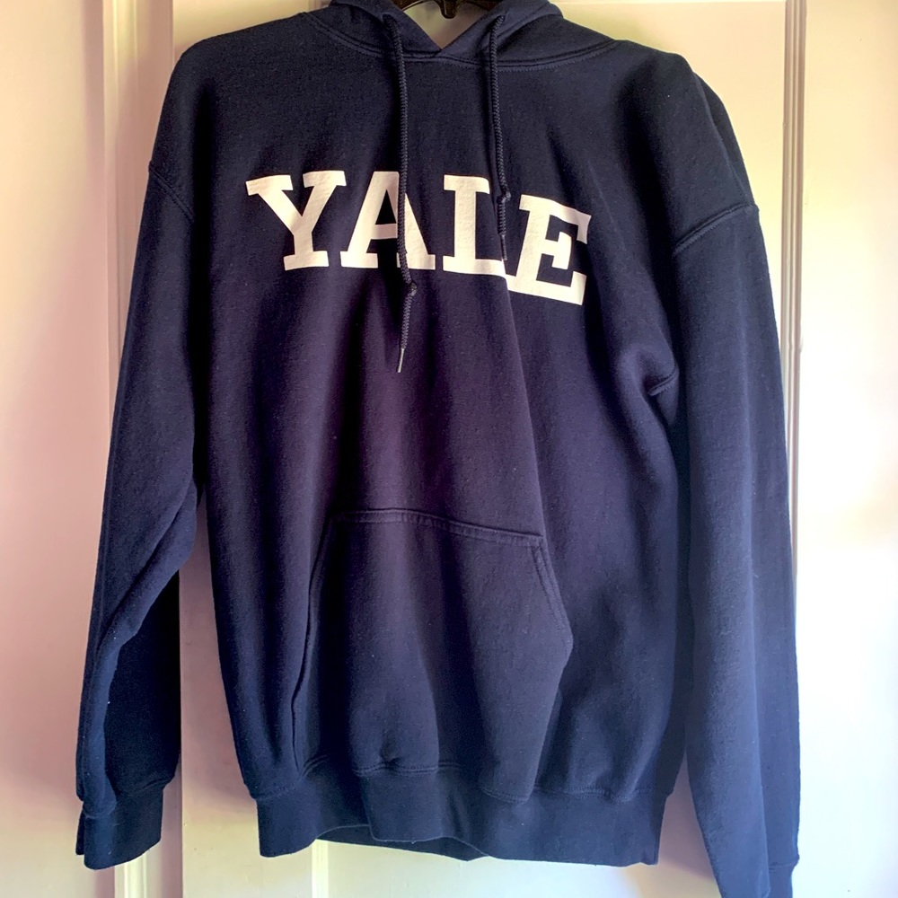 Yale - vintage navy blue hoodie